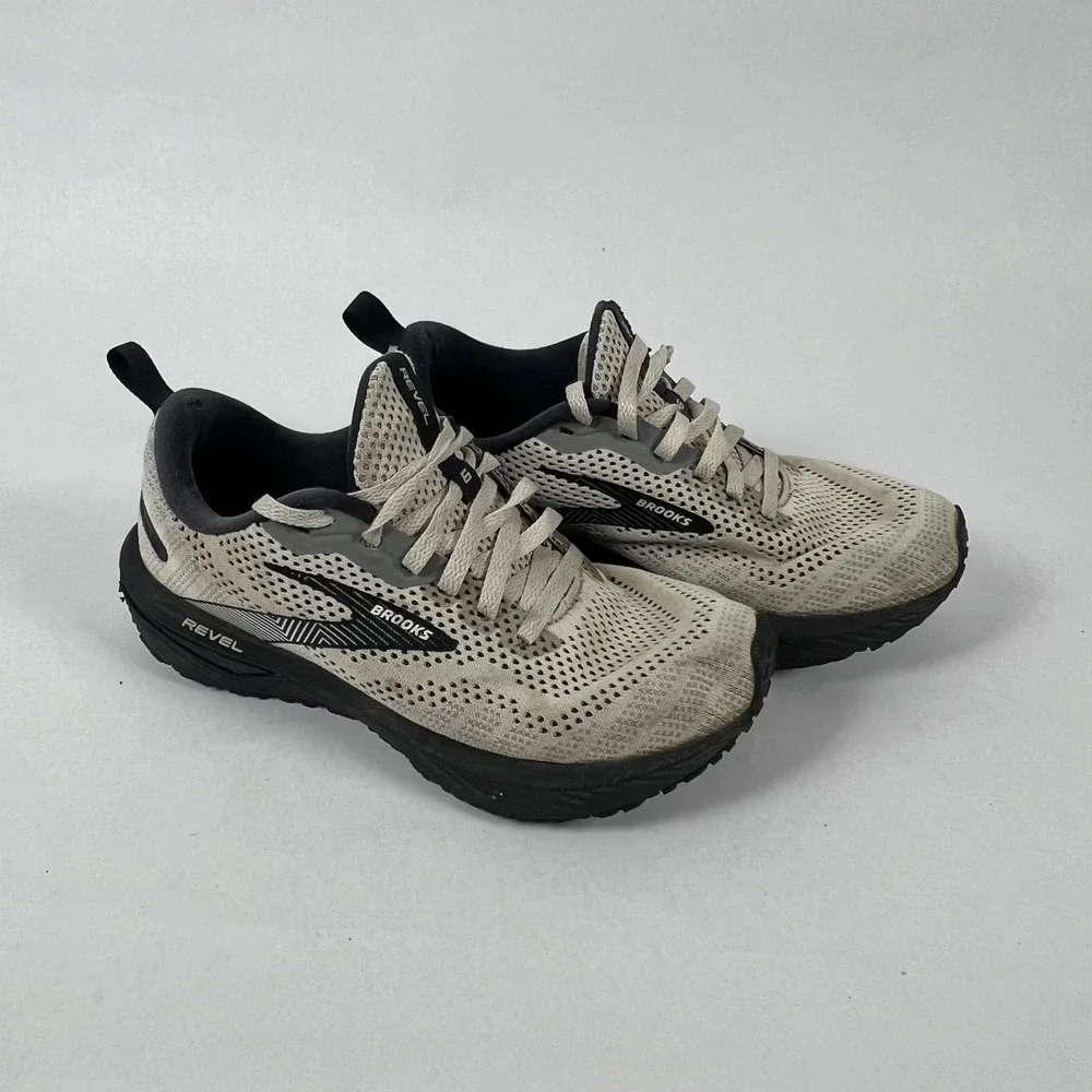 Brooks Revel 6 Running Shoes Womens 6 Grey Black Mesh Athletic Sneaker